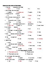 Đề kiểm tra 15 phút môn Tiếng Anh Khối 6 (Có đáp án)